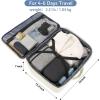 imageMATEIN Weekender Backpack Large Capacity Travelling Suitcase Backpack with Strap for Clothes Expandable Flight Approved Business Carry on Daypack for International Travel BlueLight Beige