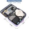 imageMATEIN Weekender Backpack Large Capacity Travelling Suitcase Backpack with Strap for Clothes Expandable Flight Approved Business Carry on Daypack for International Travel BlueLight Purple