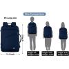 imageMATEIN Weekender Backpack Large Capacity Travelling Suitcase Backpack with Strap for Clothes Expandable Flight Approved Business Carry on Daypack for International Travel BlueBlue