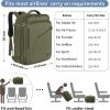 imageMATEIN Weekender Backpack Large Capacity Travelling Suitcase Backpack with Strap for Clothes Expandable Flight Approved Business Carry on Daypack for International Travel BlueOlive Green