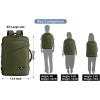 imageMATEIN Weekender Backpack Large Capacity Travelling Suitcase Backpack with Strap for Clothes Expandable Flight Approved Business Carry on Daypack for International Travel BlueOlive Green