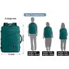 imageMATEIN Weekender Backpack Large Capacity Travelling Suitcase Backpack with Strap for Clothes Expandable Flight Approved Business Carry on Daypack for International Travel BluePeacock Blue