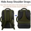 imageMATEIN Weekender Backpack Large Capacity Travelling Suitcase Backpack with Strap for Clothes Expandable Flight Approved Business Carry on Daypack for International Travel BlueOlive Green