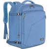 imageMATEIN Weekender Backpack Large Capacity Travelling Suitcase Backpack with Strap for Clothes Expandable Flight Approved Business Carry on Daypack for International Travel BlueLight Blue