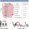 imageMATEIN Weekender Backpack Large Capacity Travelling Suitcase Backpack with Strap for Clothes Expandable Flight Approved Business Carry on Daypack for International Travel BluePink