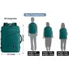 imageMATEIN Weekender Backpack Large Capacity Travelling Suitcase Backpack with Strap for Clothes Expandable Flight Approved Business Carry on Daypack for International Travel BluePeacock Blue