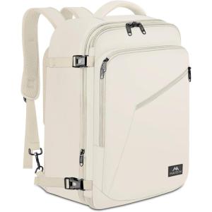 imageMATEIN Weekender Backpack Large Capacity Travelling Suitcase Backpack with Strap for Clothes Expandable Flight Approved Business Carry on Daypack for International Travel BlueLight Beige