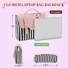 imageMATEIN Briefcase for Women 156 Inch Convertible Laptop Briefcase Backpack with Bow Cute Kawaii Computer Messenger Crossbody Laptop Tote Bag Carrying Case Gift for College Work Travel 3 in 1 Pink