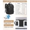 imageMATEIN Carry on Backpack for Women 52L TSA Travel Laptop Backpack with USB Charging Port ampamp Shoes Compartment 17 Inch Extra Large Expandable Flight Approved Computer Bag with 2 Packing Cubes BeigeBlack