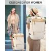 imageMATEIN Carry on Backpack for Women 52L TSA Travel Laptop Backpack with USB Charging Port ampamp Shoes Compartment 17 Inch Extra Large Expandable Flight Approved Computer Bag with 2 Packing Cubes BeigeBeige