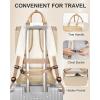 imageMATEIN Carry on Backpack for Women 52L TSA Travel Laptop Backpack with USB Charging Port ampamp Shoes Compartment 17 Inch Extra Large Expandable Flight Approved Computer Bag with 2 Packing Cubes BeigeBeige