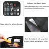 imageMATEIN Electronics Organizer Travel Case Water Resistant Cable Organizer Bag for Travel Essentials Tech Gifts for Men Storage Bag as Accessories for Phone Cord Tablet BlackNavy Blue