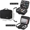 imageMATEIN Electronics Organizer Travel Case Water Resistant Cable Organizer Bag for Travel Essentials Tech Gifts for Men Storage Bag as Accessories for Phone Cord Tablet BlackAntique Black