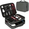 imageMATEIN Electronics Organizer Travel Case Water Resistant Cable Organizer Bag for Travel Essentials Tech Gifts for Men Storage Bag as Accessories for Phone Cord Tablet BlackGrey