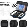 imageMATEIN Electronics Organizer Travel Case Water Resistant Cable Organizer Bag for Travel Essentials Tech Gifts for Men Storage Bag as Accessories for Phone Cord Tablet BlackNavy Blue