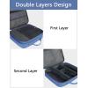 imageMATEIN Electronics Organizer Travel Case Water Resistant Cable Organizer Bag for Travel Essentials Tech Gifts for Men Storage Bag as Accessories for Phone Cord Tablet BlackBlue