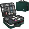 imageMATEIN Electronics Organizer Travel Case Water Resistant Cable Organizer Bag for Travel Essentials Tech Gifts for Men Storage Bag as Accessories for Phone Cord Tablet BlackDark Green