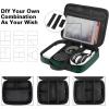 imageMATEIN Electronics Organizer Travel Case Water Resistant Cable Organizer Bag for Travel Essentials Tech Gifts for Men Storage Bag as Accessories for Phone Cord Tablet BlackDark Green