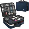 imageMATEIN Electronics Organizer Travel Case Water Resistant Cable Organizer Bag for Travel Essentials Tech Gifts for Men Storage Bag as Accessories for Phone Cord Tablet BlackNavy Blue