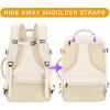 imageMATEIN Expandable Travel Backpack for Women 50L Carry on Backpack with Wet Bag Flight Approved Luggage Daypack Suitcase Large Weekender Bag Water Resistant Lightweight Daypack Gift for Travel WomenBeige