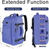 imageMATEIN Expandable Travel Backpack for Women 50L Carry on Backpack with Wet Bag Flight Approved Luggage Daypack Suitcase Large Weekender Bag Water Resistant Lightweight Daypack Gift for Travel WomenPeriwinkle Blue