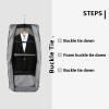 imageMATEIN Garment Bag for Travel Large Carry on Garment Bags with Strap for Business Waterproof Hanging Suit Luggage Bag for Men Women Wrinkle Free Suitcase Cover for Shirts Dresses Coats BlackBlack