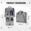 imageMATEIN Garment Bag for Travel Large Carry on Garment Bags with Strap for Business Waterproof Hanging Suit Luggage Bag for Men Women Wrinkle Free Suitcase Cover for Shirts Dresses Coats BlackGrey