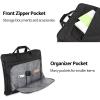 imageMATEIN Garment Bag for Travel Large Carry on Garment Bags with Strap for Business Waterproof Hanging Suit Luggage Bag for Men Women Wrinkle Free Suitcase Cover for Shirts Dresses Coats BlackBlack