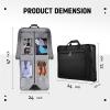 imageMATEIN Garment Bag for Travel Large Carry on Garment Bags with Strap for Business Waterproof Hanging Suit Luggage Bag for Men Women Wrinkle Free Suitcase Cover for Shirts Dresses Coats BlackBlack