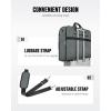 imageMATEIN Garment Bags for Travel Large Double Layer Suit Bags with Shoulder Strap for Men Women Foldable Carry On Garment Bags for Hanging Clothes Convertible Business Luggage Weekender Bags BlackGrey