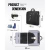 imageMATEIN Garment Bags for Travel Large Double Layer Suit Bags with Shoulder Strap for Men Women Foldable Carry On Garment Bags for Hanging Clothes Convertible Business Luggage Weekender Bags BlackBlack