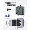 imageMATEIN Garment Bags for Travel Large Double Layer Suit Bags with Shoulder Strap for Men Women Foldable Carry On Garment Bags for Hanging Clothes Convertible Business Luggage Weekender Bags BlackGrey
