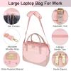imageMATEIN Laptop Bag for Women 156 inch Computer Briefcase Sleeve Case Large Water Resistant Cute Messenger Work Tote Bible Temple Bag Crossbody for Teen Girls School College Office Travel Gifts PinkPink