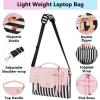 imageMATEIN Laptop Bag for Women 156 inch Slim Computer Briefcase Sleeve Case Lightweight Cute Girly Messenger Shoulder Carrying Work Tote Bag with Rfid Pocket Sister Gifts for School Girl Office PinkPink