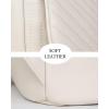imageMATEIN Quilted Laptop Backpack for Women 156 Inch Convertible Soft Leather Backpack Purses Fashion Water Resistant Shoulder Bag Antitheft Travel Daypack Cute Handbag for Work College Beige
