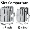 imageMATEIN Travel Laptop Backpack 17 Inch Flight Approved Carry on Backpack for Men ampamp Women 40L Water Resistant AntiTheft Luggage Daypack Business College Weekender Overnight Travel Bag GrayGray