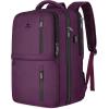imageMATEIN Travel Laptop Backpack 17 Inch Flight Approved Carry on Backpack for Men ampamp Women 40L Water Resistant AntiTheft Luggage Daypack Business College Weekender Overnight Travel Bag GrayPurple