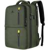 imageMATEIN Travel Laptop Backpack 17 Inch Flight Approved Carry on Backpack for Men ampamp Women 40L Water Resistant AntiTheft Luggage Daypack Business College Weekender Overnight Travel Bag GrayGreen