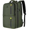 imageMATEIN Travel Laptop Backpack 17 Inch Flight Approved Carry on Backpack for Men ampamp Women 40L Water Resistant AntiTheft Luggage Daypack Business College Weekender Overnight Travel Bag GrayGreen