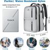 imageMATEIN Travel Laptop Backpack 17 Inch Flight Approved Carry on Backpack for Men ampamp Women 40L Water Resistant AntiTheft Luggage Daypack Business College Weekender Overnight Travel Bag GrayGray