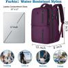 imageMATEIN Travel Laptop Backpack 17 Inch Flight Approved Carry on Backpack for Men ampamp Women 40L Water Resistant AntiTheft Luggage Daypack Business College Weekender Overnight Travel Bag GrayPurple