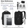 imageMATEIN Travel Laptop Backpack 17 Inch Flight Approved Carry on Backpack for Men ampamp Women 40L Water Resistant AntiTheft Luggage Daypack Business College Weekender Overnight Travel Bag GrayBlack