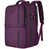 imageMATEIN Travel Laptop Backpack 17 Inch Flight Approved Carry on Backpack for Men ampamp Women 40L Water Resistant AntiTheft Luggage Daypack Business College Weekender Overnight Travel Bag GrayPurple