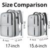 imageMATEIN Travel Laptop Backpack 17 Inch Flight Approved Carry on Backpack for Men ampamp Women 40L Water Resistant AntiTheft Luggage Daypack Business College Weekender Overnight Travel Bag GrayGray