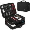 imageMATEIN Electronics Organizer Travel Case Water Resistant Cable Organizer Bag for Travel Essentials Tech Gifts for Men Storage Bag as Accessories for Phone Cord Tablet BlackAntique Black