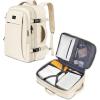 imageMATEIN Expandable Travel Backpack for Women 50L Carry on Backpack with Wet Bag Flight Approved Luggage Daypack Suitcase Large Weekender Bag Water Resistant Lightweight Daypack Gift for Travel WomenBeige