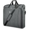 imageMATEIN Garment Bags for Travel Large Double Layer Suit Bags with Shoulder Strap for Men Women Foldable Carry On Garment Bags for Hanging Clothes Convertible Business Luggage Weekender Bags BlackGrey