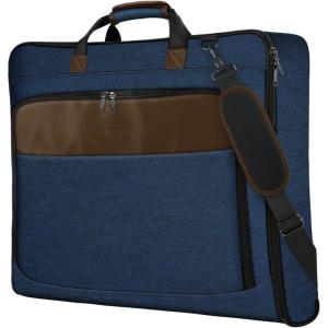 imageMATEIN Garment Bag for Travel Large Carry on Garment Bags with Strap for Business Waterproof Hanging Suit Luggage Bag for Men Women Wrinkle Free Suitcase Cover for Shirts Dresses Coats BlackBlue