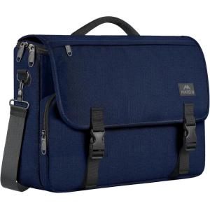 imageMATEIN Messenger Bag for Men Briefcases Lightweight Mens Laptop Bag Crossbody School Satchel Bags Computer Work Office BagBlue