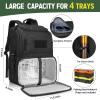 imageMATEIN Fishing Backpack Tackle Box Water Resistant Tackle Backpack Fishing Bags with Cooler ampamp Rod Holders Large Fishing Tackle Bag Storage Fishing Gear Accessories Fishing Gifts for Men Black